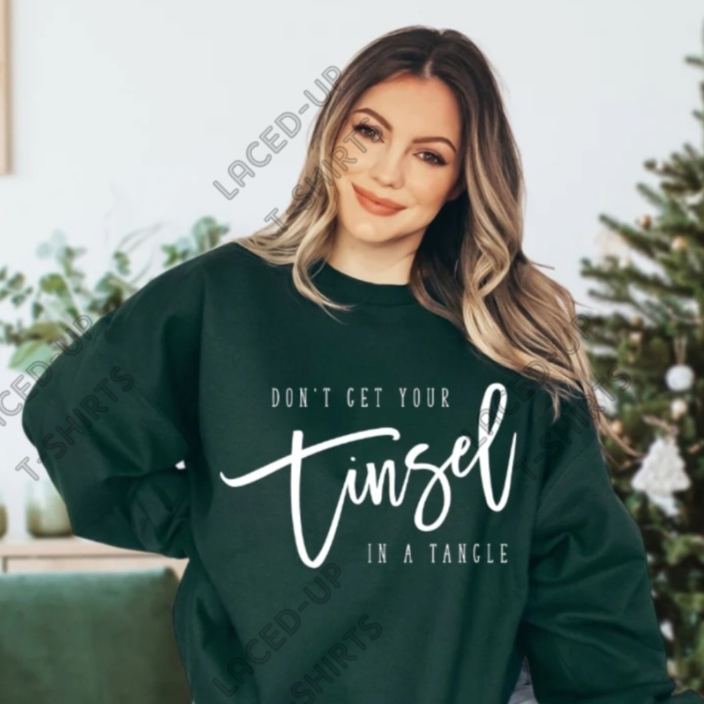 Christmas Sweatshirt "Tinsel in a Tangle"
